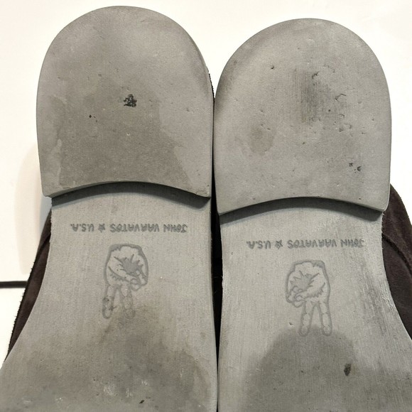 John Varvatos Shoes Mens Size 8 M Sid Eva Brown Suede Derby Comfort Commuter - Picture 10 of 14